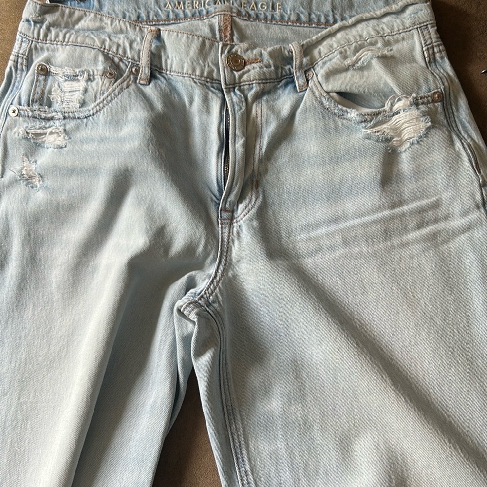 American Eagle Outfitters Blue Flare Wide Leg Jeans